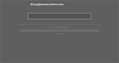 Desktop Screenshot of divyapharmacystore.com